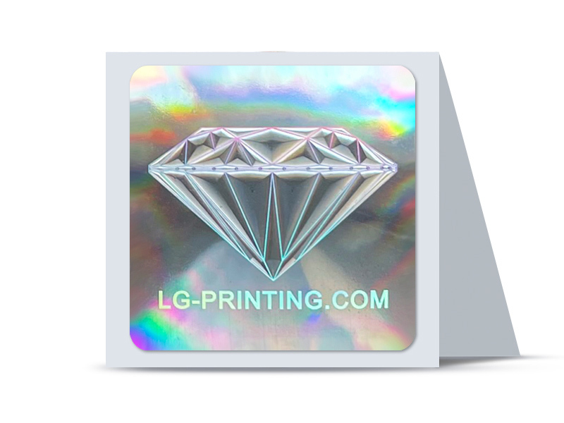 Embossed hologram sticker holographic label printing logo