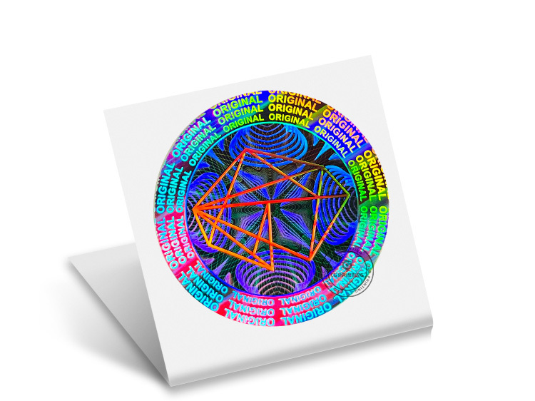 Round 3D hologram sticker printing custom logo free design for you
