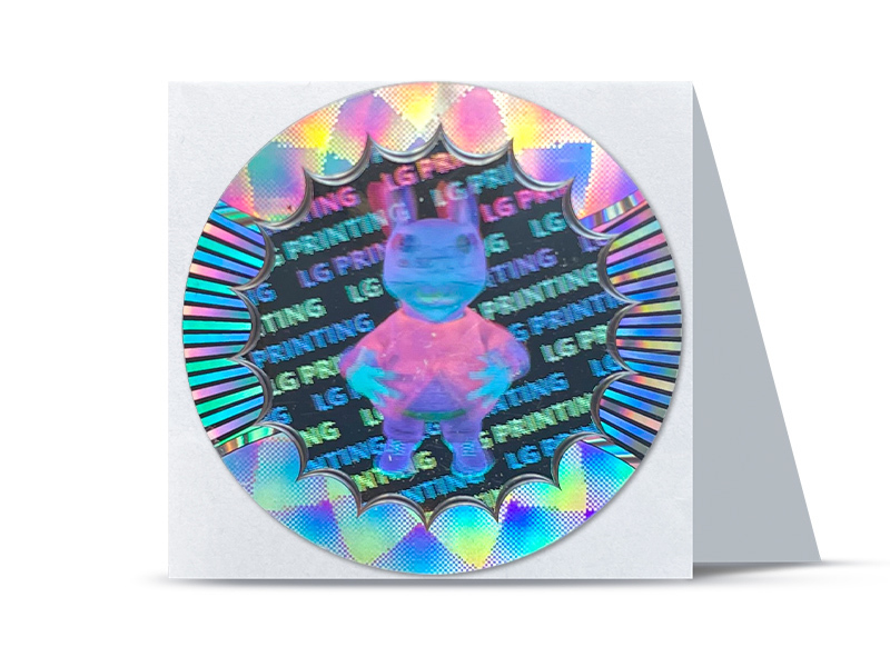3D image logo printing custom hologram sticker label with free design