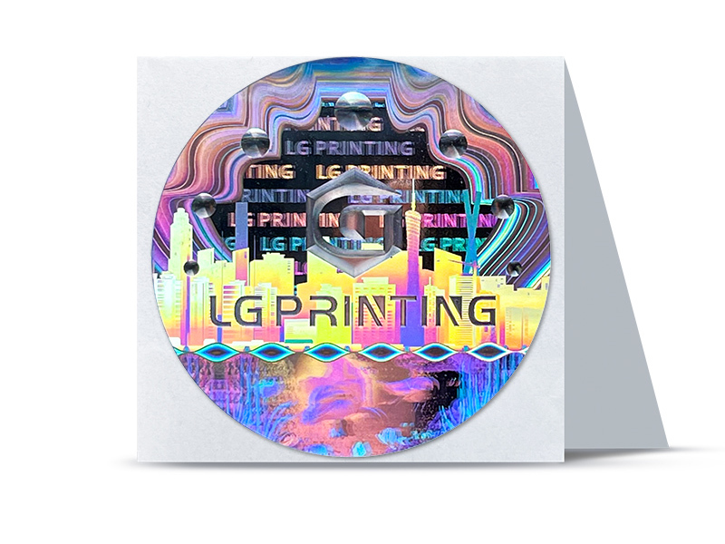 3D embossed true colour hologram sticker printing logo