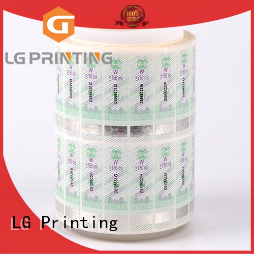 number small security stickers manufacturer for bag LG Printing