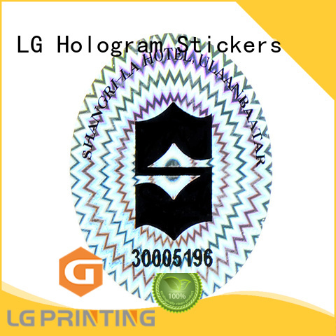 LG Printing retangle holo sticker label for box