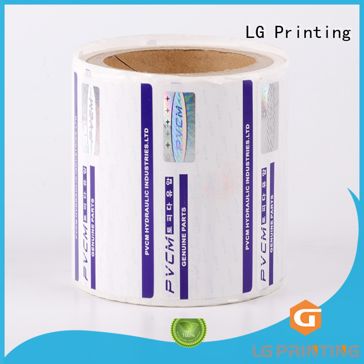 anti counterfeit label fake for goods LG Printing