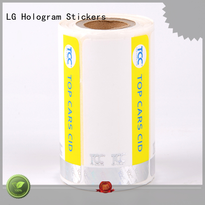 LG Printing serial clear security stickers silver for goods