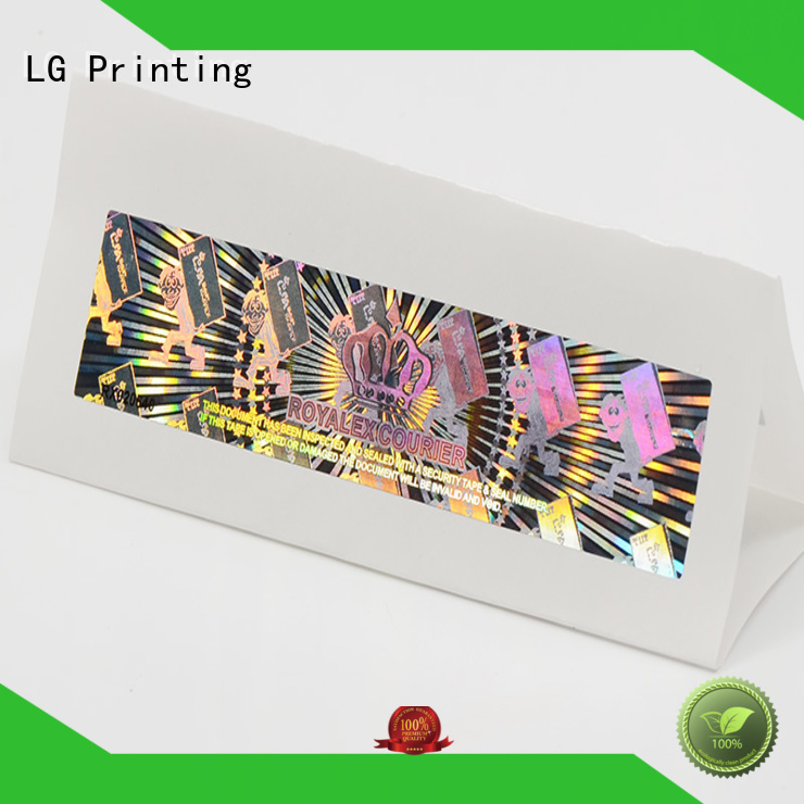 label security customized thickness hologram sticker LG Printing Brand