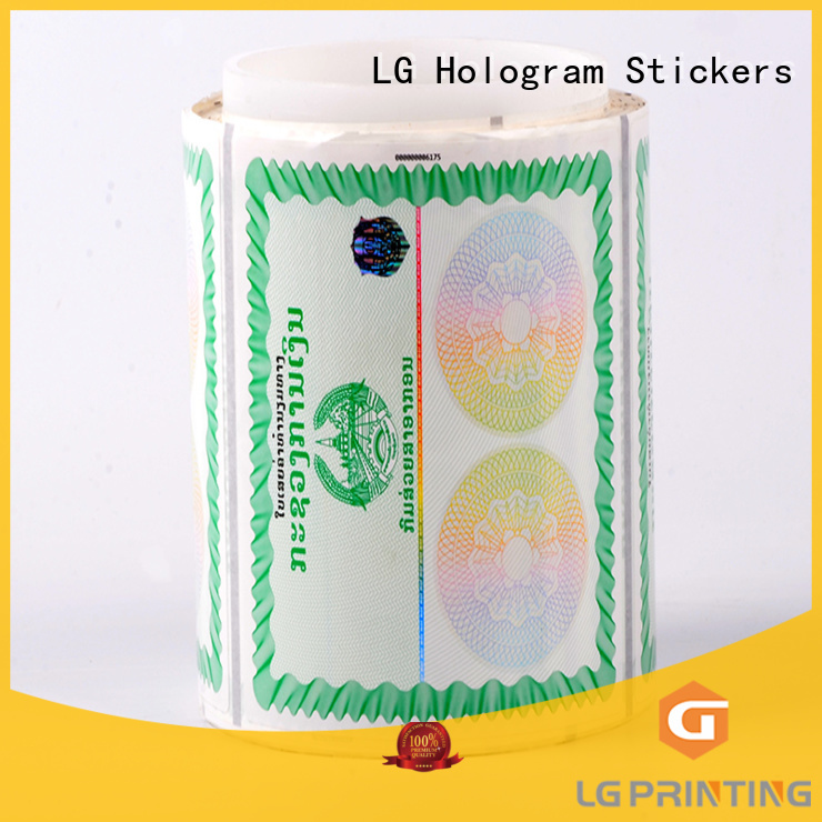 LG Printing stamping security labels factory for goods