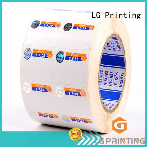 LG Printing anti security sticker printing series for box