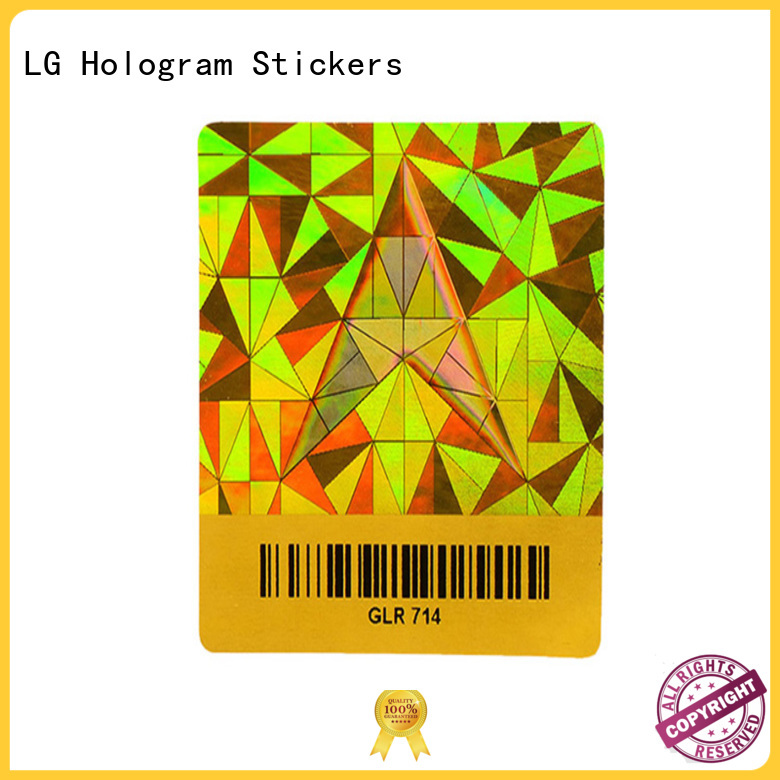 LG Printing scratched holographic sticker custom stickers for refrigerator
