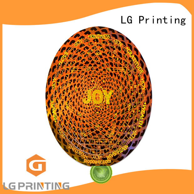 LG Printing barcode void sticker logo for table