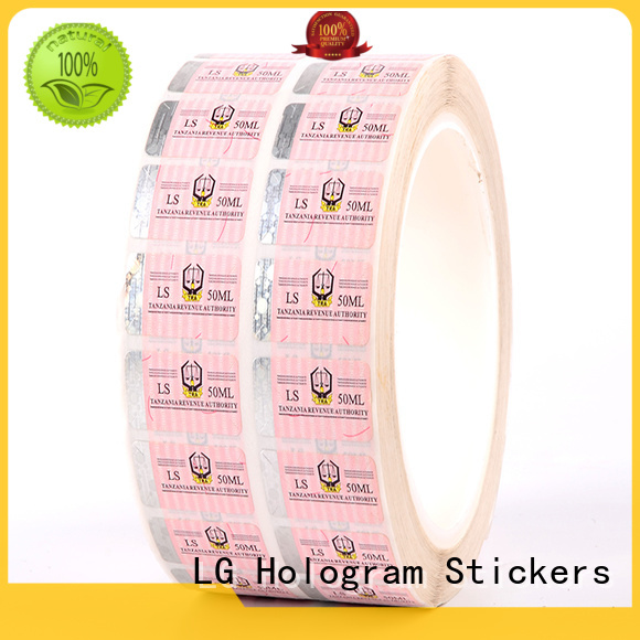 LG Printing printing custom made hologram stickers supplier for bag