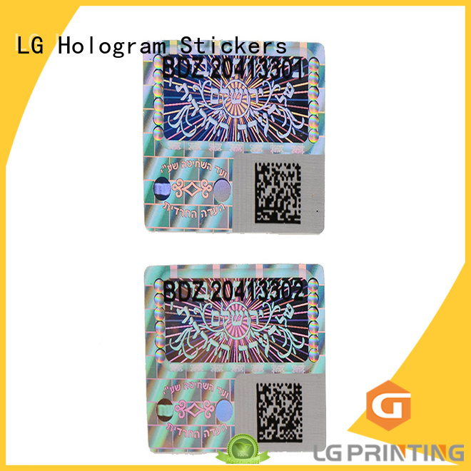 3d hologram sticker custom shape transparent hologram sticker qr code LG Printing Brand