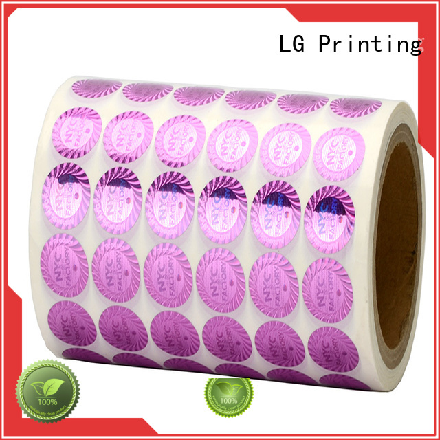 LG Printing scratched pvc self adhesive stickers label for box