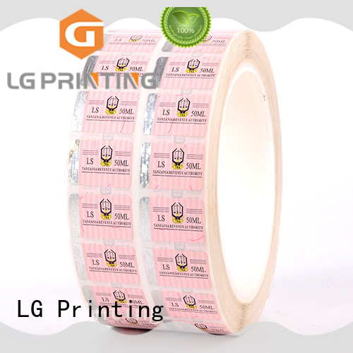 printing security system stickers factory for bag LG Printing