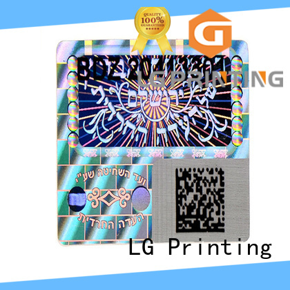 LG Printing golden holo sticker label for box