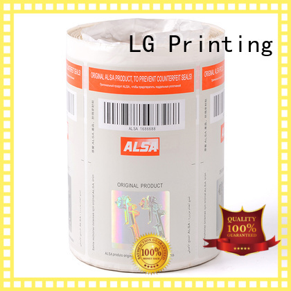 silver stickers foil security hologram labels LG Printing Brand
