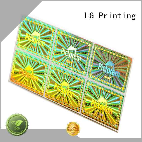 LG Printing numbering holographic sticker printing logo for door