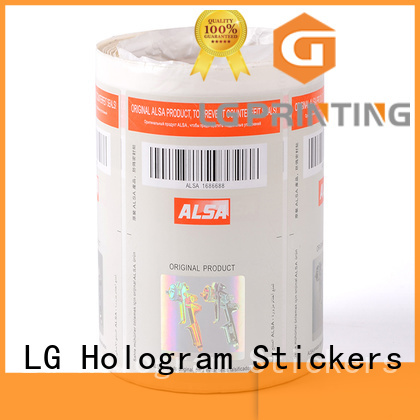 LG Printing counterfeiting security protected stickers sticker for goods