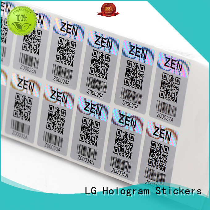 LG Printing Brand rectangle custom shape 3d hologram sticker customized thickness supplier