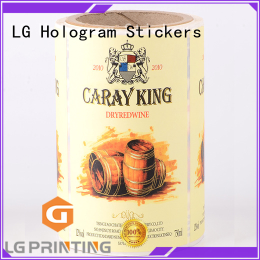 LG Printing glossy custom wine labels supplier for wine bottle