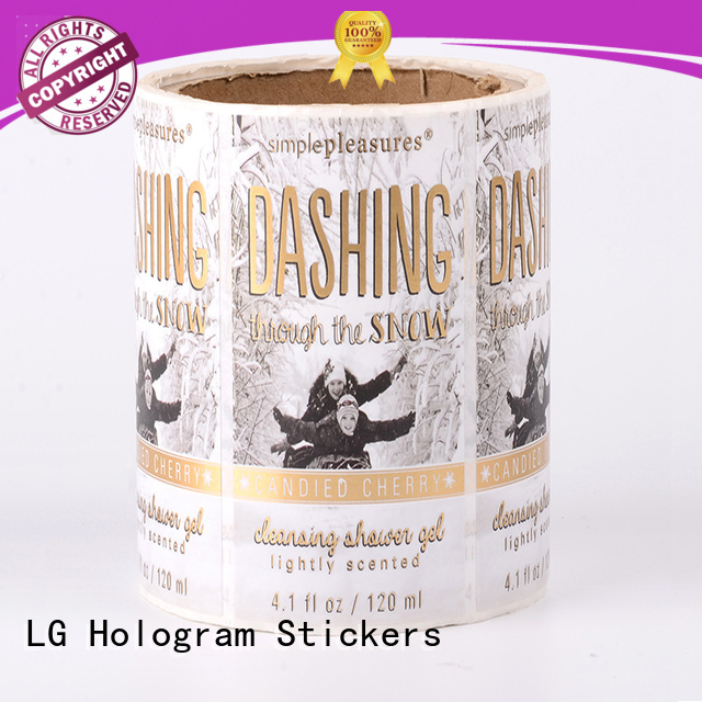 LG Printing printed plastic stickers factory for wine bottle