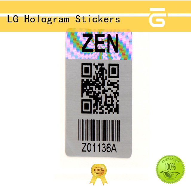 LG Printing bar holo sticker label for box