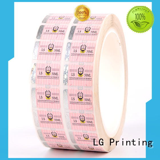LG Printing serial sticker security manufacturer for box
