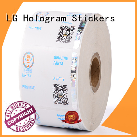 LG Printing stamping small security stickers factory for box