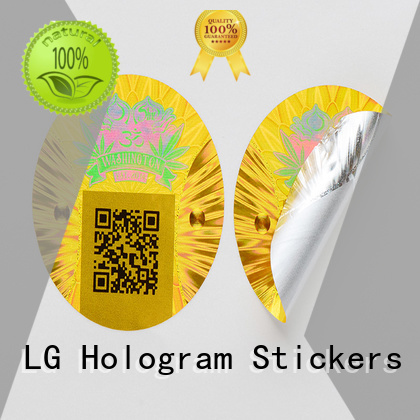 holographic customized thickness qr code hologram sticker printing LG Printing Brand
