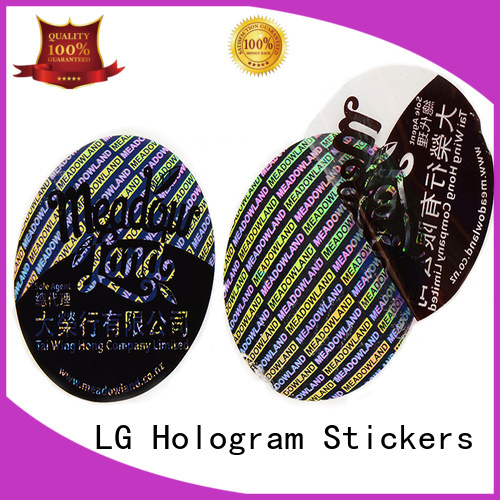 LG Printing authentic holo stickers retangle for box