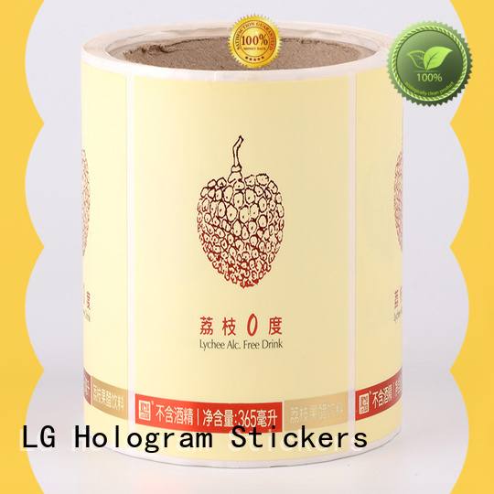 LG Printing metallic custom wine labels factory for jars