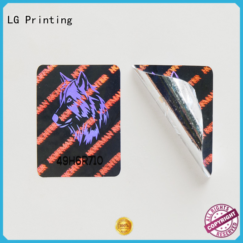 Quality LG Printing Brand rectangle hologram sticker