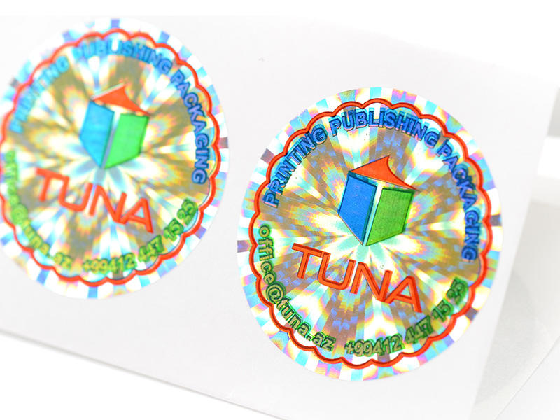 various print your own hologram stickers golden logo for table-1