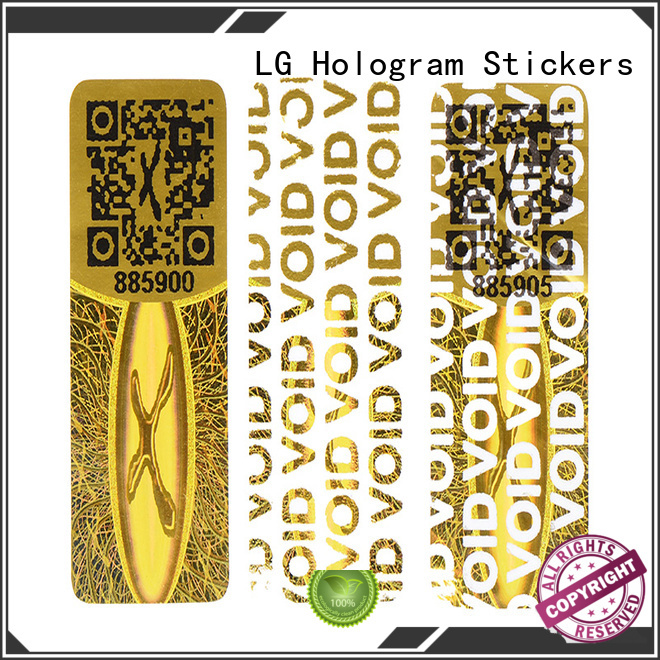 LG Printing round hologram sticker printing supplier for table