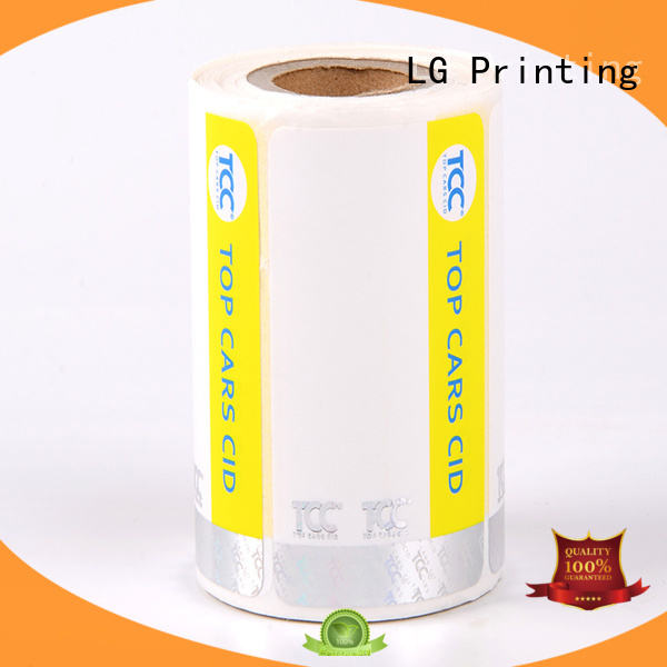 number clear security stickers factory for bag LG Printing