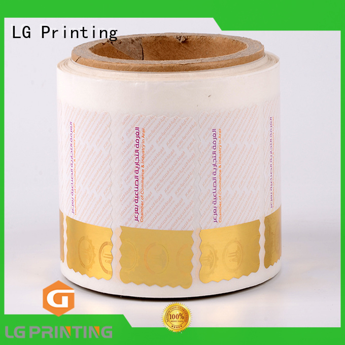 LG Printing silver custom hologram labels factory for bag