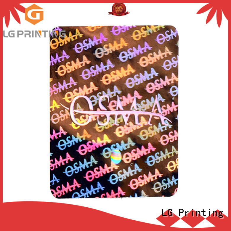 LG Printing color security labels stickers supplier for door