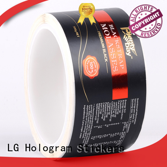 pvc logo Custom jar adhesive labels paper LG Printing