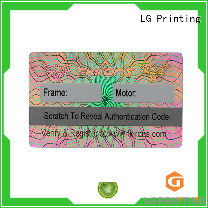 various holographic foil stickers supplier for box LG Printing