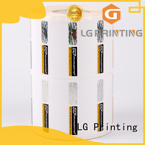 LG Printing silver hologram sticker supplier series for bag