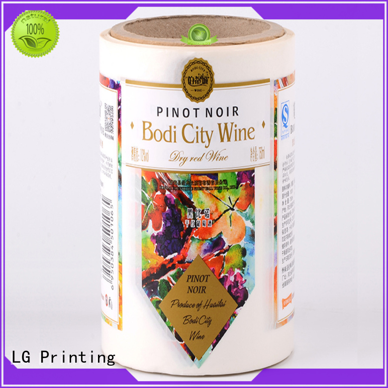 LG Printing foil adhesive labels series for wine bottle