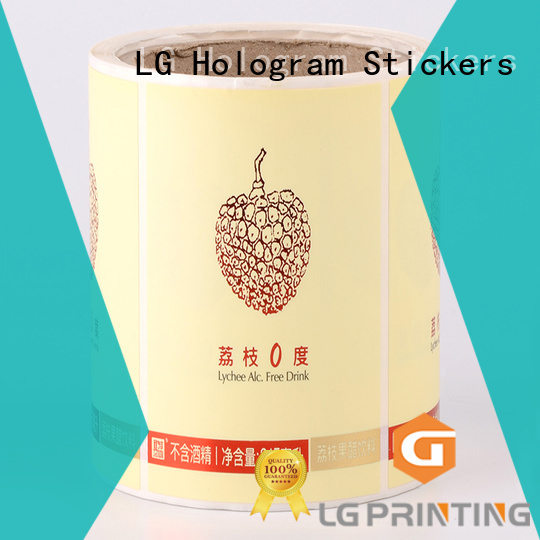 LG Printing glossy custom packaging stickers manufacturer for cans