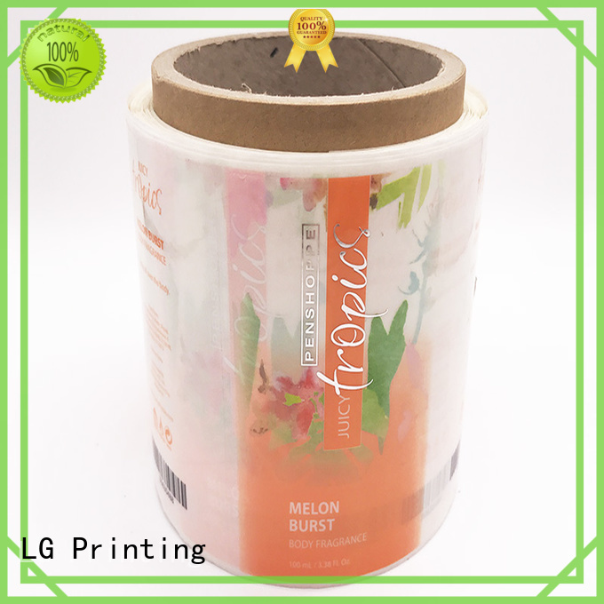 LG Printing pvc custom vinyl stickers supplier for jars