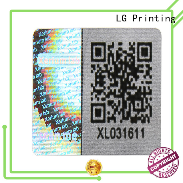 LG Printing scratched sticker hologram manufacturer for table