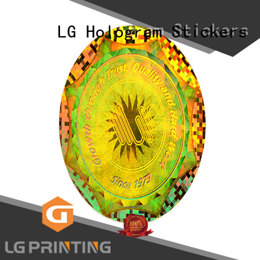 LG Printing round custom hologram label for table