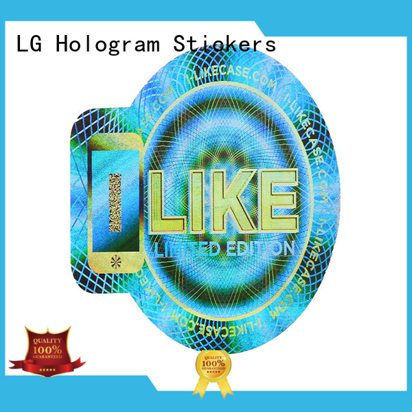 LG Printing round hologram stickers demelized for box