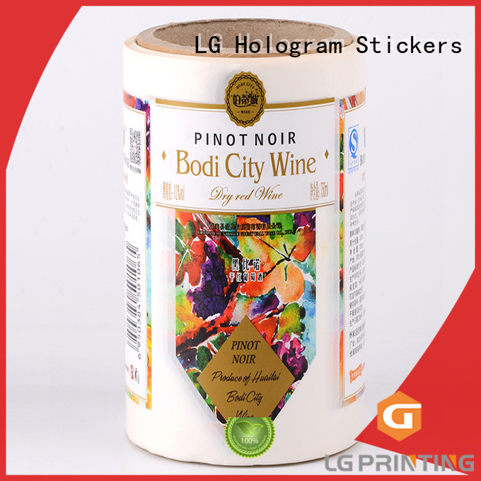 custom product labels silver for wine bottle LG Printing