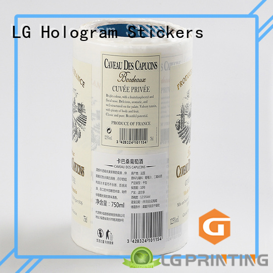 LG Printing bopp custom label printing supplier for cans