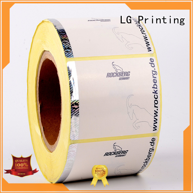 LG Printing PP security hologram labels supplier for bag