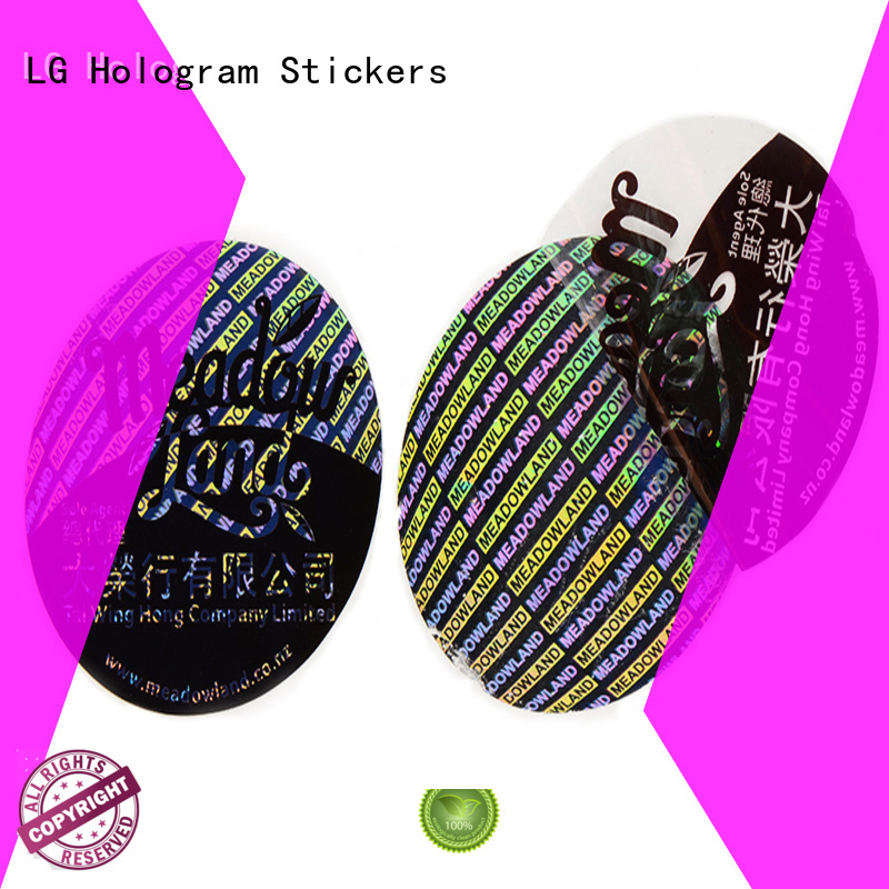 LG Printing round holo sticker series for refrigerator