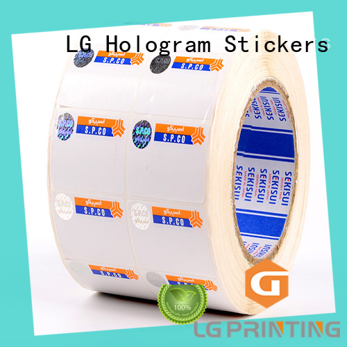 LG Printing sticker hologram label supplier for box